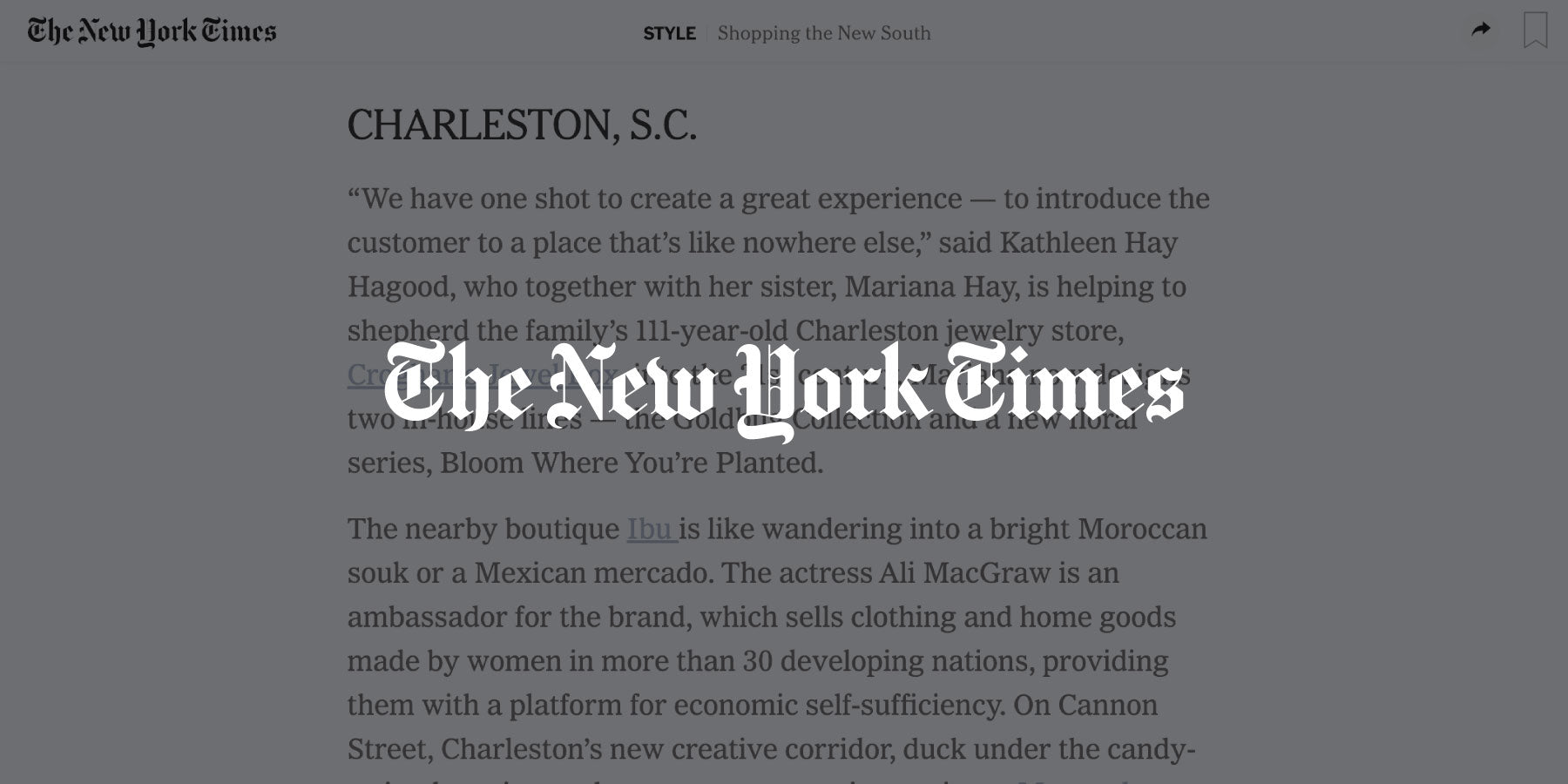 J. Stark Featured in The New York Times